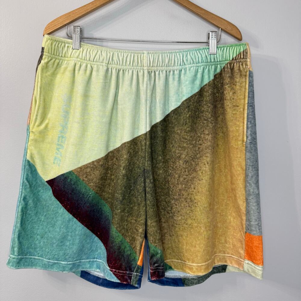 Supreme Ss23 Geo Velour Shorts Men's XL Relax Streetwear